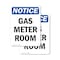Signmission Gas Meter Room, 5 in W x Rectangle, Vinyl Decal OS-2PACK-NS-D-57-V-13013 - alternate 1